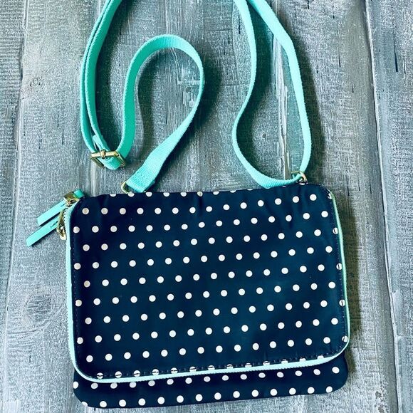 Fossil Polka Dot Vintage Crossbody Purse Bag - Picture 1 of 5